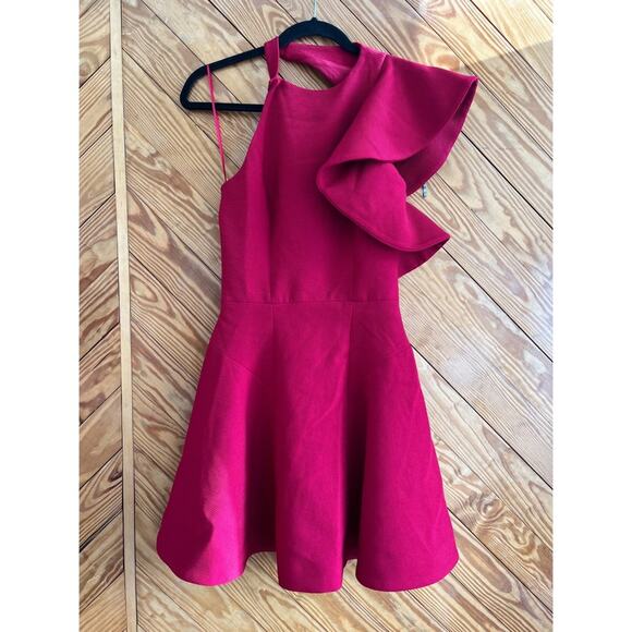 C/MEO Collective One-Shoulder Ruffle Hearts Commands Dress - Picture 2 of 7